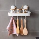 Полиця у ванну або кухню на вакуумних присосках Taili AW633 (Storage Shelf + hook) Біла - зображення 5
