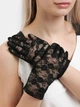 Рукавички жіночі мереживні короткі вечірні ажурні Honey Fashion Accessories S/M/L чорний (7-70) - изображение 2