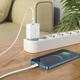 Адаптер сетевой BOROFONE Type-C to Lightning cable Easy Speed single port charger BA57A |Type-C, 20W/3A, PD/QC| белый - изображение 5