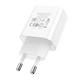 Адаптер мережевий BOROFONE Easy Speed single port charger BA57A |Type-C, 20W/3A, PD/QC| білий - изображение 2