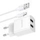 Адаптер сетевой BOROFONE Micro USB Cable Powerway dual port charger set BA53A |2USB, 2.1A| - изображение 5