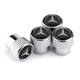 Набір захисних ковпачків SUNROZ Caps на ніпель для автомобіля Мерседес Premium Style Silver Mercedes 4 штуки (A-67580) - зображення 2