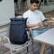 Дорожній рюкзак ролтоп Mark Ryden MR2908 з USB-портом (Чорний) - зображення 5