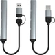 USB-хаб Dynamode 5-в-1 USB Type-C/Type-A to 1х USB3.0, 2x USB 2.0, кардридер SD/MicroSD/TF, металл Темно-серый (DM-UH-514) - изображение 5