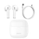 Бездротові Bluetooth навушники Baseus E8 TWS Bluetooth 5.0 водонепроникні IPX5 White - зображення 9