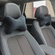 Подушки для підголівника (2 шт) автомобільного сидіння плюшева для шиї 28х16х10 см Axacam LH009-2 Grey - зображення 1