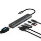USB-хаб 7-in-1 Type-C to USB 3.0 + 2хUSB 2.0 + SD/TF Card Reader + HD 4K 30 Гц + 100 Вт PD hub адаптер Blueendless BS-HC703 - изображение 1