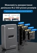 Док-станція кишеню для M.2 SSD NVMe (PCIe) / NGFF (Sata) Type-C USB 3.1 Gen 2 Blueendless SD03 - зображення 2