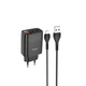 Зарядний пристрій HOCO MicroUSB Cable 1m Illustrious dual port charger (2*USB, 2.4А, 1м;) C86A - зображення 1