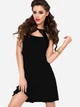 Koszula nocna damska DKaren Slip Kesja XS Czarna (5902230076341) - obraz 1