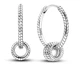 Сережки кільця срібний преміум стиль Pandora 1180 - зображення 1