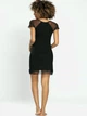 Koszula nocna damska koronkowa DKaren Slip Paulina XS Czarna (5901780648398) - obraz 2