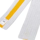 Пояс для кимоно двухцветный бело-желтый Zelart 7260 длина 260см White-Yellow - изображение 3