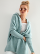Kardigan damski z kapturem Fobya Cardigan F960 One Size Niebieski (5903707120048) - obraz 3