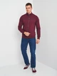 Толстовка на молнии мужская Tommy Hilfiger 11215.3 M (46) Бордовая с принтом - изображение 3