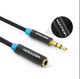Удлинитель Audio Aux 3.5мм-3.5мм M/F Vention gold-plated 5m Black (VAB-B06-B500-M) - изображение 2