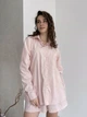 Сорочка бавовняна оверсайз жіноча Merlini Беліз 200000222 L-XL Персикова (200000222_2) - зображення 1