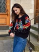 Українська жіноча вишиванка на чорному шифоні "Раяна" вишита блуза квіткова 12295-56 (2XL) - зображення 4