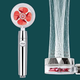 Турбо лейка с вентилятором и фильтром вращение 360° TURBOCHARGED SHOWER HEAD КРАСНАЯ - изображение 5