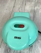 Электрическая мини вафельница DSP KC1176 550 Вт с антипригарным покрытием бирюзовая - изображение 3