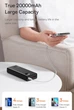 Павербанк (Powerbank) Baseus 20000 mAh, 3A, 30W, цифровий дисплей, 2USB, Micro-USB, Type-C, швидка зарядка - зображення 3