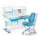 Комплект Evo-kids Evo-50 BL + Y-528 KBL стіл + полиця + крісло Match gray base Блакитний - зображення 1