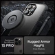 Чехол Spigen Rugged Armor MagFit для iPhone 15 Pro Matte Black (ACS06703) - изображение 4