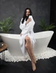 Махровый банный халат Osborn Textile М Белый 400г/м2 - изображение 2