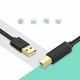 Кабель Ugreen USB type А 2.0 - USB type B для принтеров, сканеров, МФУ 1.5 м Black (US135) - изображение 3