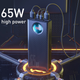Повербанк портативний зарядний пристрій Power Bank Baseus Amblight 30000 mAh premium 65W 6A з Led дисплеєм та технологією QC3.0+PD3.0 Black - зображення 11