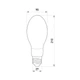 Лампа ртутно-вольфрамова 250W 220V 5600lm 4200K E27 210x902mm [l0470002] E.NEXT e.lamp.hwl - зображення 2