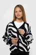 Кофта с узором для девочки Lizi 3268 134 см Черно-белый (2000989938347) - изображение 5