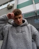 Тепле худі оверсайз OGONPUSHKA Toxic світло-сіре S - изображение 7