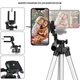 Штатив для телефону та фотоапарата Tripod 3110 PRO портативний трипод 0,35-1.02м висота. Колір: срібний - зображення 11