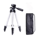 Штатив для телефону та фотоапарата Tripod 3110 PRO портативний трипод 0,35-1.02м висота. Колір: срібний - зображення 15