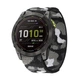 Ремешок для Garmin Instinct 3 - 45 мм/ Instinct 2/ Instinct Crossover/ Instinct - Камуфляжный Серый 22 мм Нейлоновый на Липучке 010-70011-79 - изображение 2