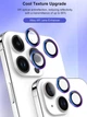 Защитное стекло Vokamo Alloy AR Lens-Enhancer для камеры для смартфона Apple iPhone 15/15 Plus Transparent/Purple (NVK010874) - изображение 3
