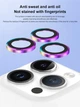 Защитное стекло Vokamo Alloy AR Lens-Enhancer для камеры для смартфона Apple iPhone 15/15 Plus Transparent/Purple (NVK010874) - изображение 9