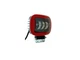 Світлодіодна фара AllLight 30W(A) 3chip spot 9-30V КВАДРАТНА (RED) - зображення 1