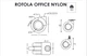 Мебельный ролик OgTM серии Rotola Office Nylon 68 со стопором белый/черный - изображение 2