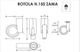 Мебельный ролик OgTM Rotola 150&nbsp;Zama&nbsp;со стопором алюминий/серый - изображение 2