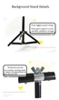 Т-подібний тримач фону, стійка для кріплення фону, T-type backdrop stand, 200x150 см - зображення 12