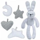 Розвиваючий ігровий килимок для дітей KidWell Grace Bunny з іграшками - зображення 4
