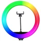 Цветная кольцевая лампа RGB 20 см USB шнур (комплект со штативом) MJ-20 - изображение 2