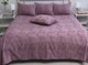 Комплект покривало та наволочки Tag tekstil Gloria violet 240x250 - зображення 1