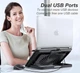 Охлаждающая подставка для ноутбука 15.6 дюймов Ice Coorel A-18 2xUSB Black - изображение 9