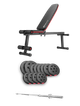 Набор Hop-Sport Premium 69кг со скамьей HS-1010 Pro и штангой - изображение 2