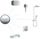 Наружная часть термостатического смесителя для душа HANSGROHE ShowerSelect 15763990 золото 2 потребителя - изображение 2