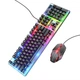 Комплект провідний KB+Mouse HOCO GM18, USB, RGB підсвічування, (Eng/Pyc), Black/White, Box - изображение 1