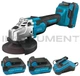 Болгарка аккумуляторная Kraissmann 1252 AWS-BL 20UL (бесщёточная, 20В, 2 аккумулятора 4 А/ч, зарядное устройство) - изображение 1